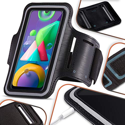 NAmobile - Funda compatible con Samsung Galaxy M21, color negro Cover