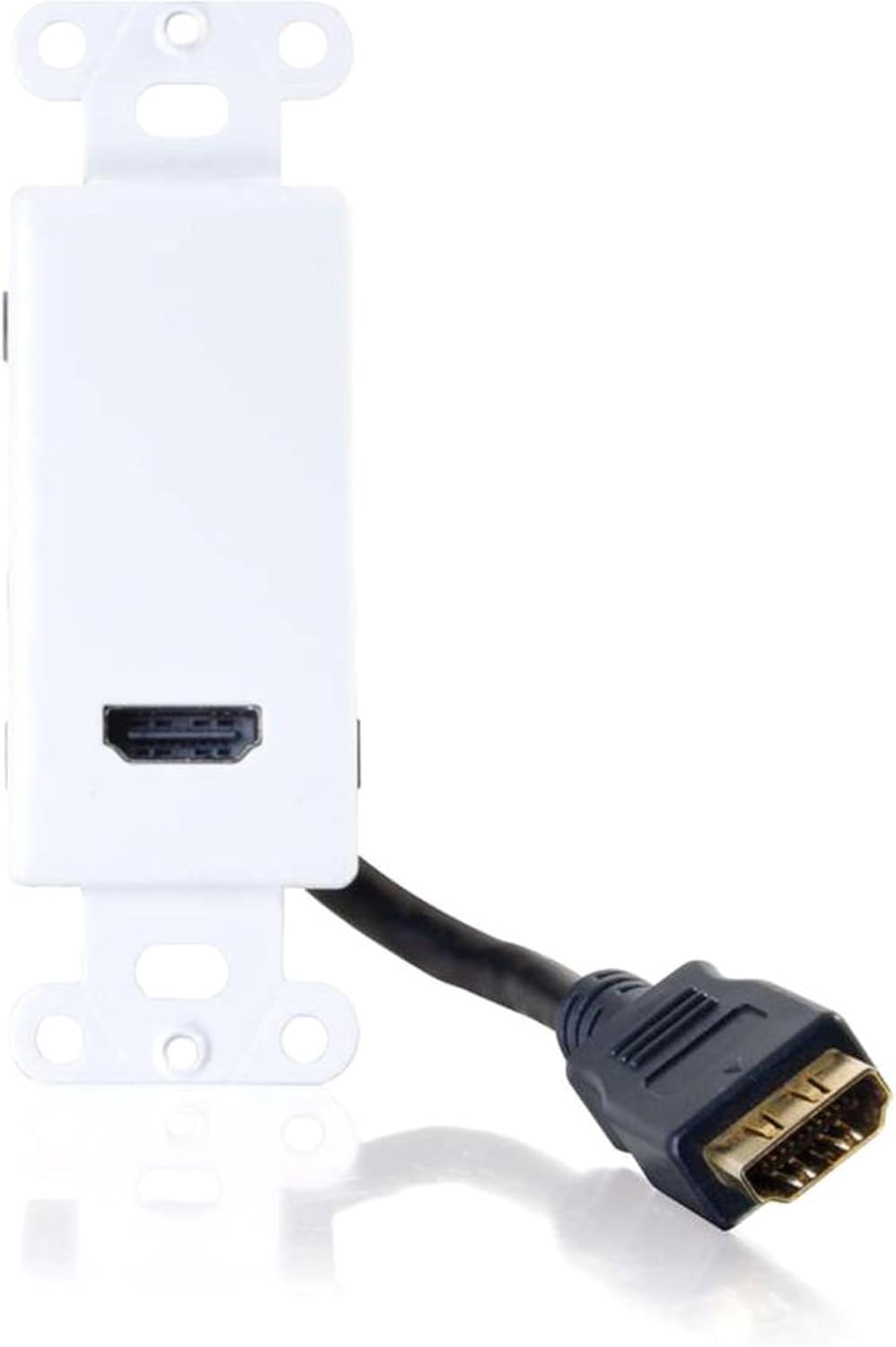 C2G 41043 HDMI Pass Through Wall Plate, White
