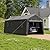 UDPATIO 12x20 FT Carport Heavy Duty, Peak Roof Portable Garage Waterproof Anti-Snow UV-Resistant Car Port with Roll-up Doors Galvanized Steel Tube Frame Storage for Vehicle Truck Boat, Black