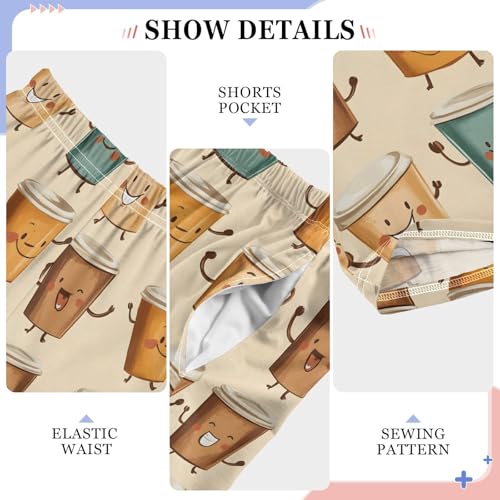 Pajama Pants Paper Cups PJ Bottoms Sleepwear Lounge Sleep Pant with Pockets4