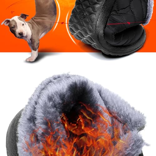 Thatrich Womens Winter Snow Boots Ankle Booties Warm Fur Lined Waterproof Insulated Slip On Shoes Anti-Slip Outdoor Sneaker3