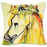 YINGD Funda de cojín decorativa con diseño abstracto de Haring, sin título B-Calígula, caballo de Dalí B