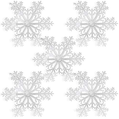 Large Snowflake Decorations - Clear Acrylic Snowflake Christmas Ornaments with