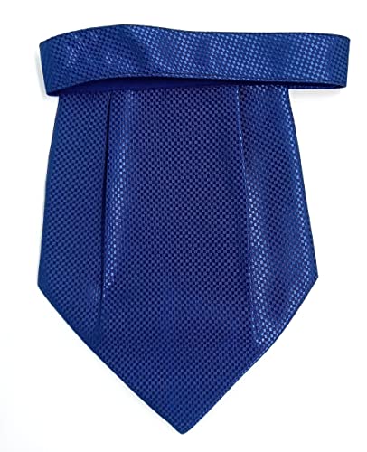 Image of formal cravat set for men with pocket square Men's Cravat Necktie, Self Design Microfiber Dark Multi color Free Size