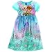 Disney Princess Girls Fantasy Nightgown Pajamas (4, Anna Elsa Green)