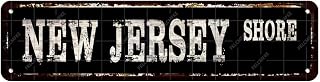 New Jersey Shore Wall Decor Funny Bar Signs Man Cave Vintage Metal Street Tin Sign For Garage Home Pub 16 x 4 Inches