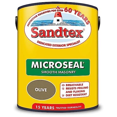 Sandtex Smooth Masonry Paint in Olive 5L Cover