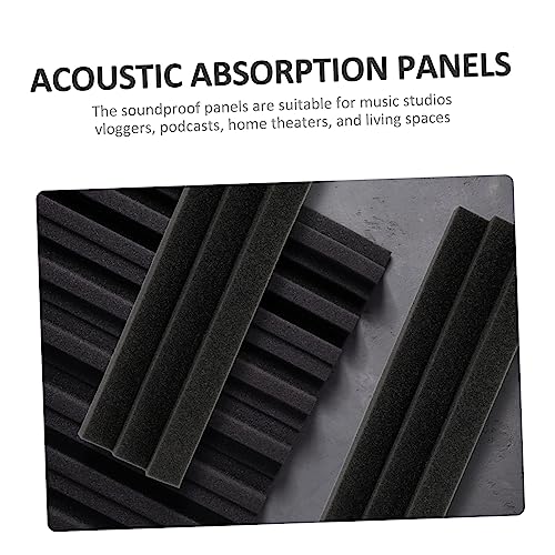 Paneles acústicos en cuña negros 4 piezas para absorción de sonido, montaje en pared, alta densidad para grabación, teatro en casa y reducción de ruido para juegos miniatura 7