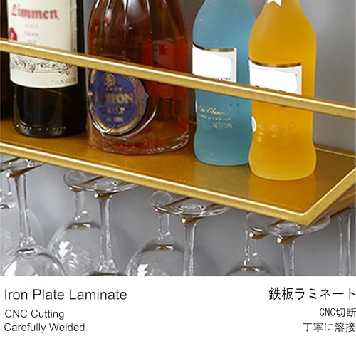 Support mural pour bouteilles d'alcool et verres pour gagner de la place - 6