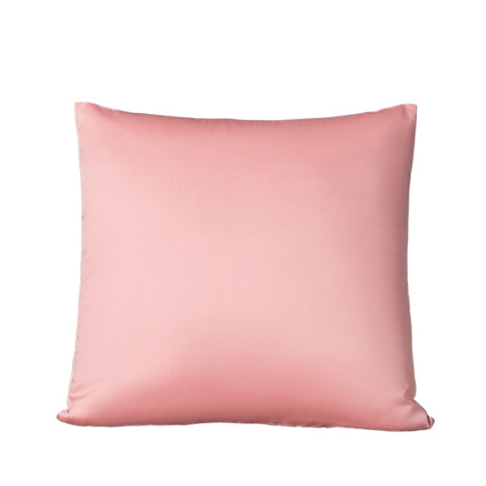 Silk pillowcase Silk Pillow Cover Cushion Zipper Pillowcase Silver Lon Infused Silky Decorative Sofa No Core(Pink,65x65cm)