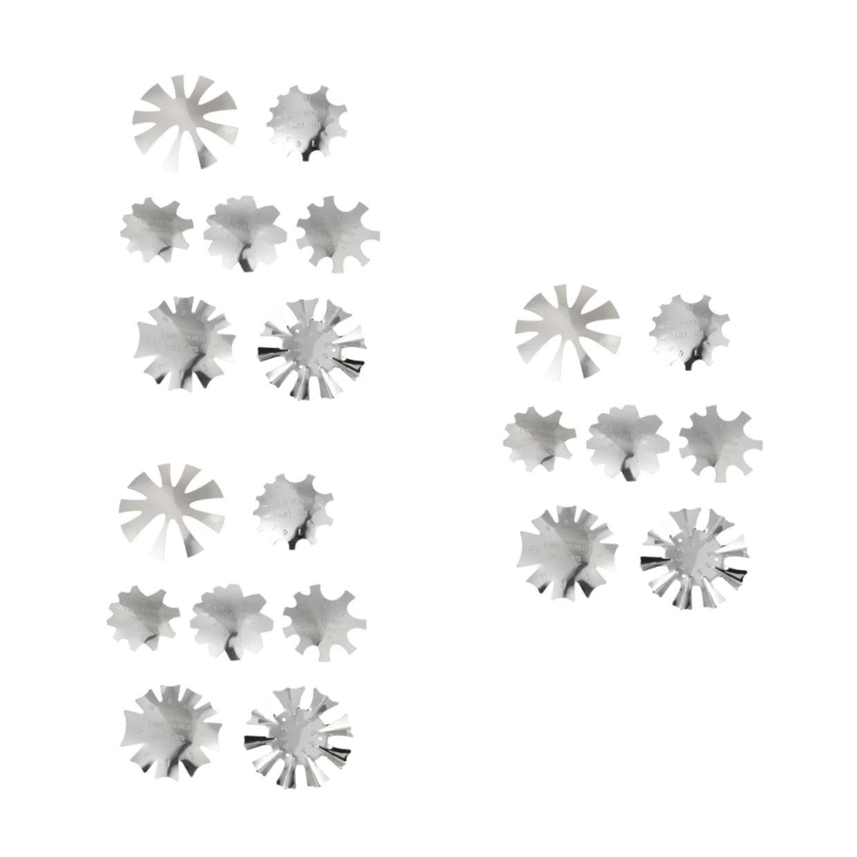 Healeved 21piezas Plantillas De Manicura De Inoxidable Para Diseño De Uñas Herramienta De Corte Para Arte De Uñas Plantillas Francesas y Estilo