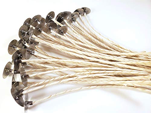 DABLINE ECO 12 Candle Wick for Soy Candles| 20 Cotton Paper Candle Wicks| Pre-waxed and Pre-tabbed ECO Wicks for Candle Making | Candle Making Supplies | Natural Candle Wick for Soy Wax (ECO 12)