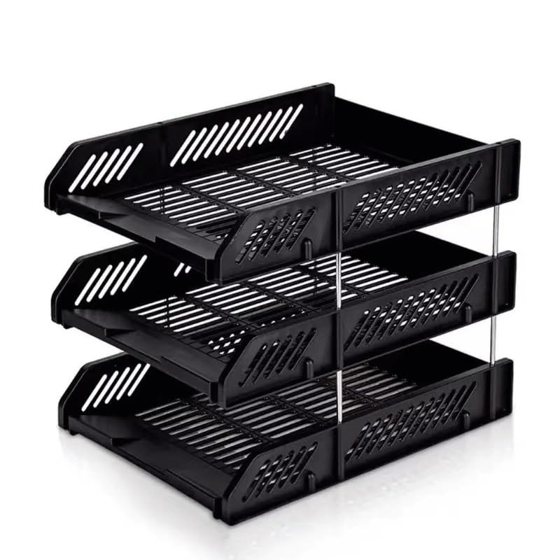 Soporte para archivos de escritorio negro para archivar informes sin perder espacio 1