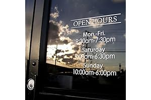 Custom Business Hours Window Decal: Professional Visibility, Hassle-Free Installation