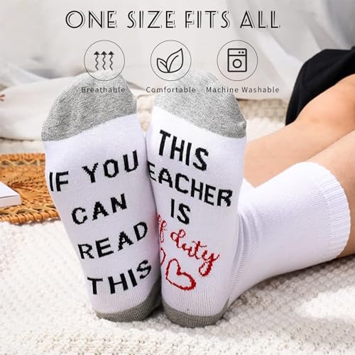 Teacher Appreciation Gifts, 8 PCS Teacher Christmas Gifts Bulk for Women Men Includes 20 oz Tumbler Straw Brush Tote Bag Socks Keychain Thanks Card Gift Box, Perfect Teacher Gifts Set from Student - Image 5
