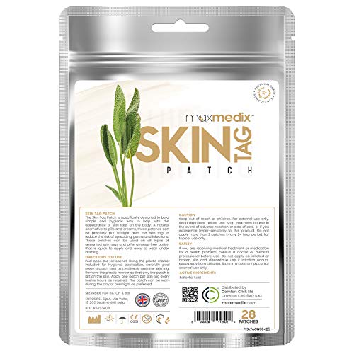Cerotti per Rimozione Fibromi Penduli - Porri - Skin tag Remover - 28 Patch  Rimedio Naturale con Acido Salicilico, Applicazione Facile e Igienica, Non Doloroso - maxmedix