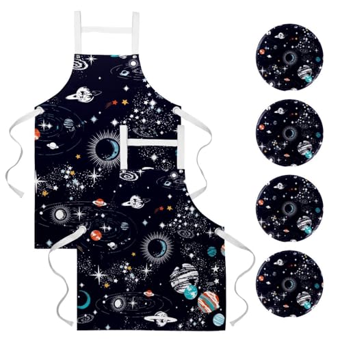Tablier de serveuse Galaxie pour le nettoyage de la maison et le service en bar
