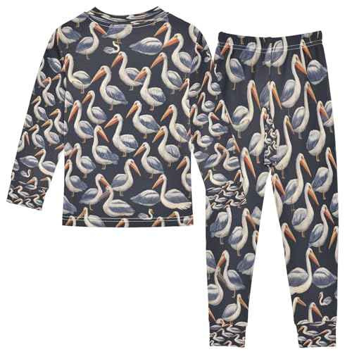 Pajama Sets Long Sleeve Pelican Cute Pattern Soft Comfy Sleepwear 2 Piece PJS 3-8T3