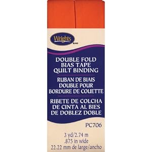 Wrights Doppelfalt-Quilt-Bindung 2,2 x 2,7 m Orange