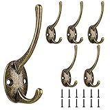【Vintage Kleiderhaken】Diese schwanenhals-haken sind stark genug, um 2 oder mehr Gegenstände aufzunehmen. Sie sind in Vintage Bronze mit klassischem Stil, lässiger Stil passt zu den meisten Wohnaccessoires, die Ihren Freunden oder Nachbarn Ihren einzigartigen Geschmack zeigen können.