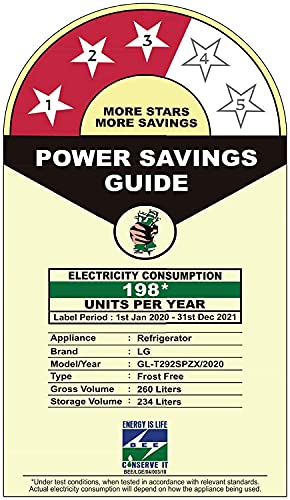 Image of LG 260L 3 Star Smart Inverter Frost-Free Double Door Refrigerator (GL-T292SPZX, Shiny Steel, Convertible)
