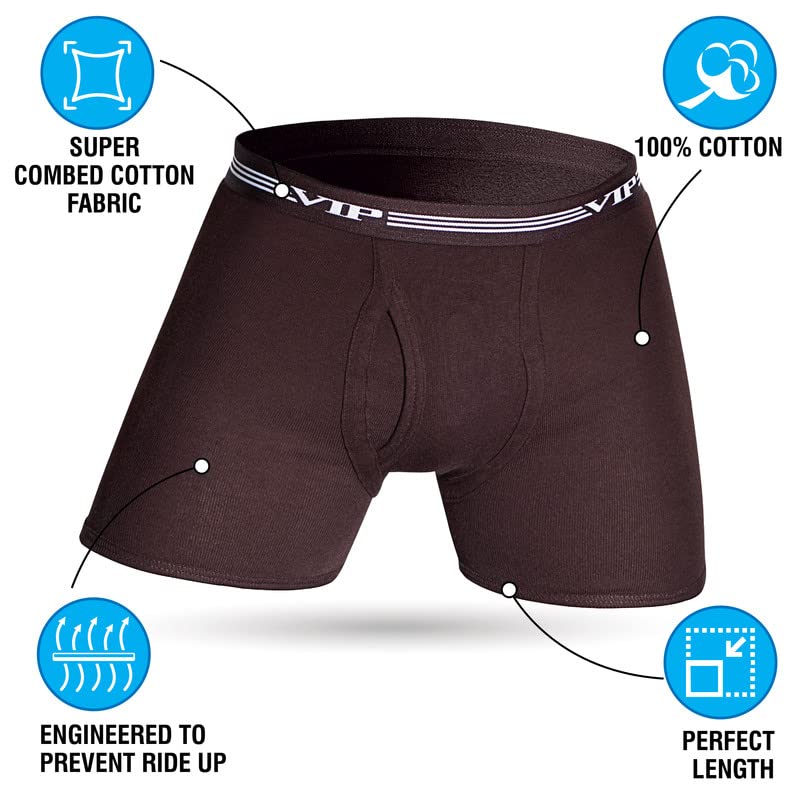 Image of VIP Advanta 100% Ribbed Cotton Fabric Trunk Combo Set for Mens with Covered Elastic Waistband