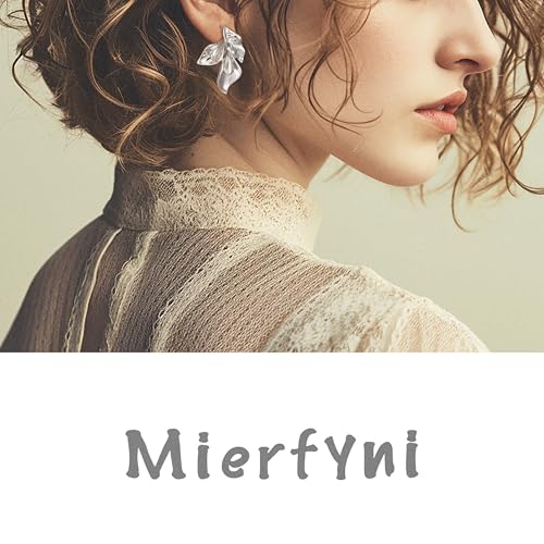 Gold Flower Earrings for Women Dangling Big Floral Statement Drop Earrings2