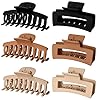 Vsiopy 6pcs Medium Large Matte Square Claw Hair Clips for Women: Versatile Styling for Thick & Thin Hair