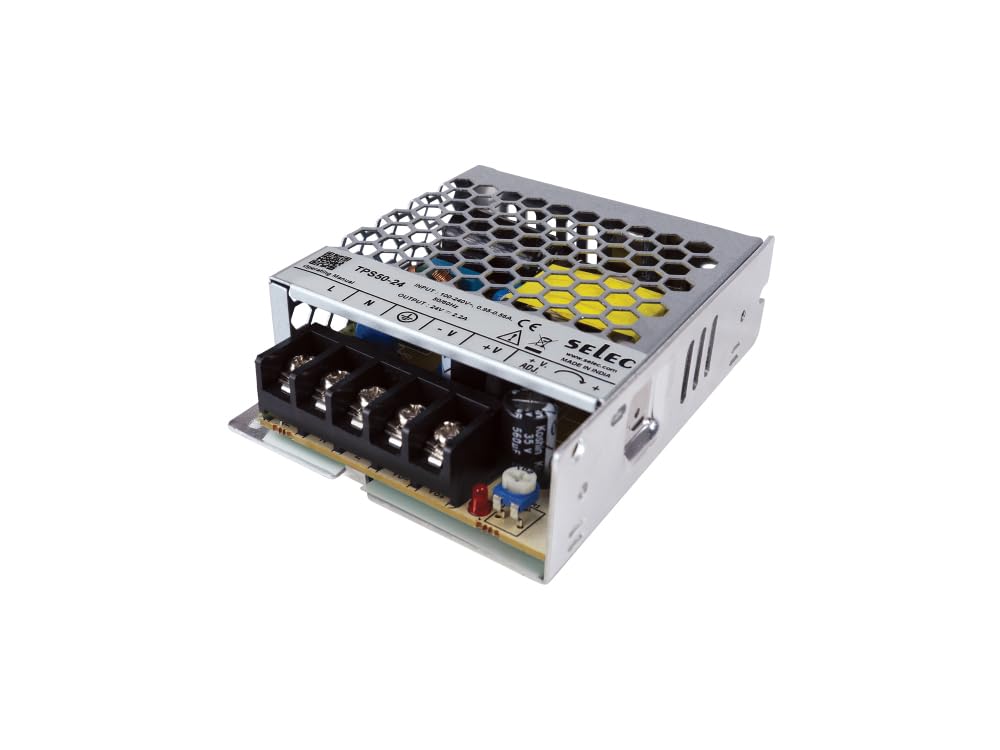 50 W, 24 V / 2.2 A Table Top Power Supply in Metal Body SELEC TPS50-24