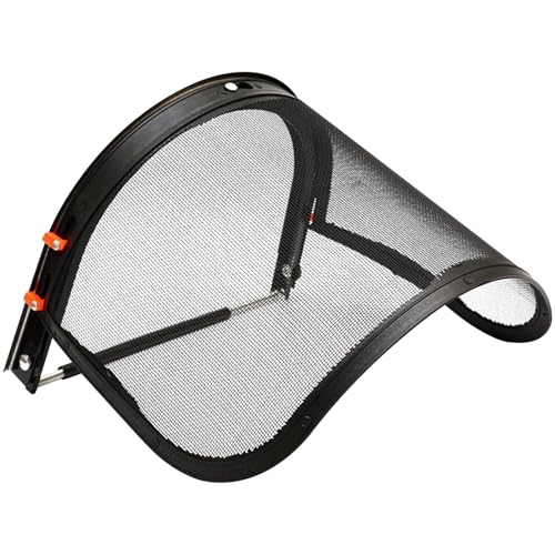 Face Shield Iron Mesh Visor Sicurezza Scudo faccia pratico per la protezione del cappello duro pratico per il giardino del cortile che colpisce le erbe infestanti