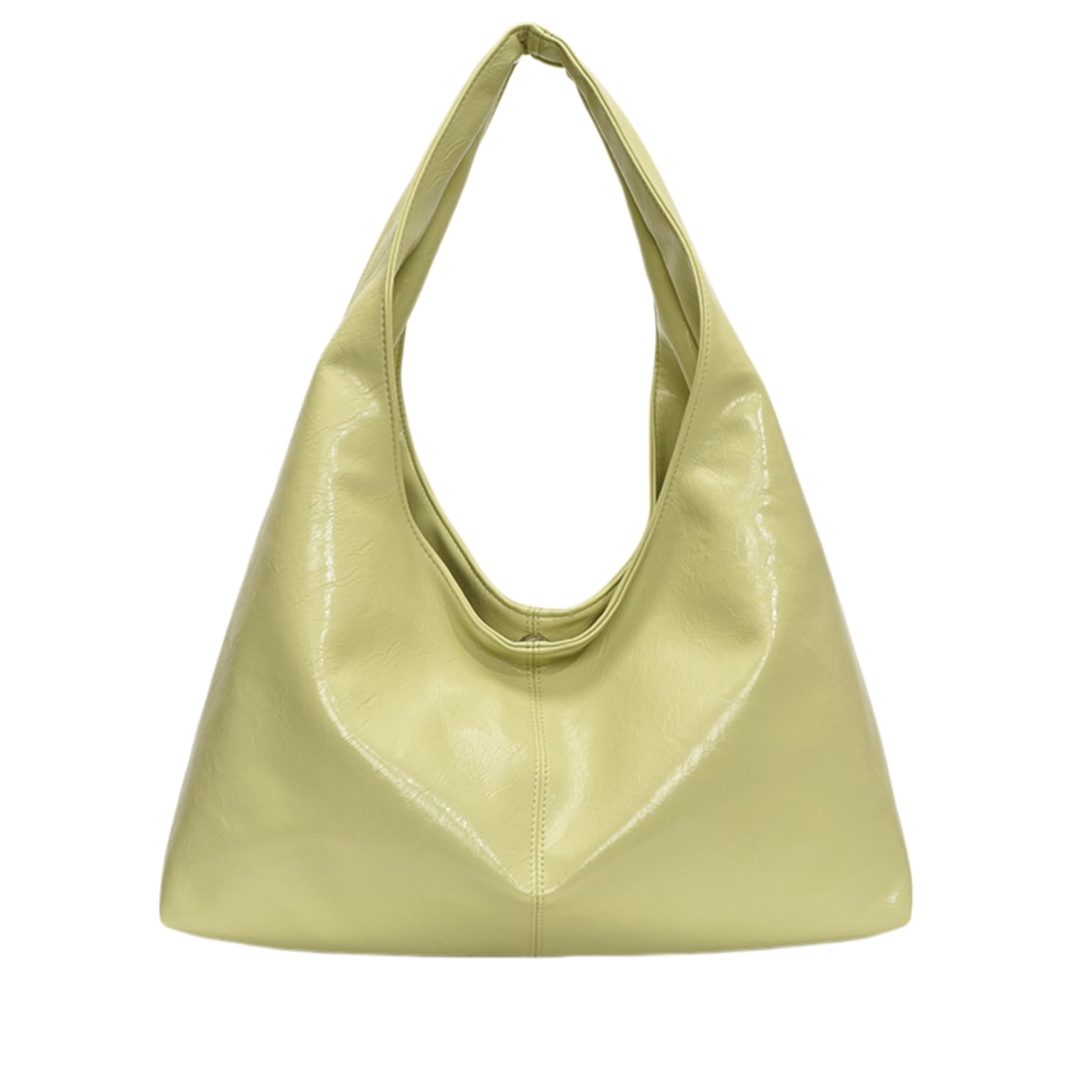 Borsa A Tracolla Spalla con Chiusura Snap, Morbida Cintura Singola-green-45cmx26cmx12cm