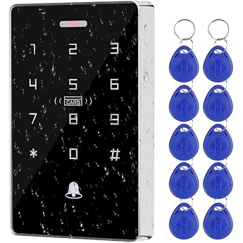 NFC RFID Access Control Keyboard IP68 Waterproof Double Frequency 125 kHz Connection 13.56 MHz Touch Password Access Controller Reader 10000 Users WG26/34