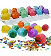 Dearsun Set of 24pcs Easter Confetti Eggs, Easter Cascarones, Easter Explosion Eggs with Confetti...
