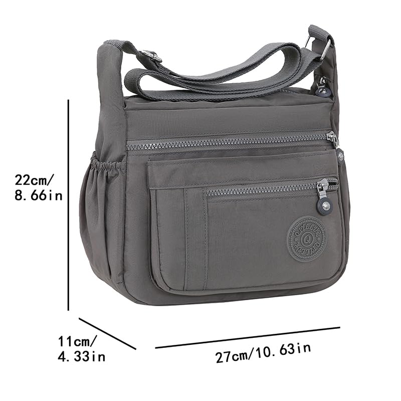 Women's Multi-Pocket Shoulder Bag, Nylon2