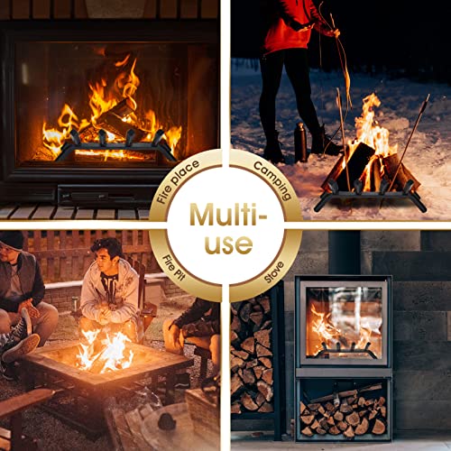 G Good Gain Fireplace Grate With Ember Retainer, 15.5 Inch Heavy Duty Cast Iron Indoor thumb #4