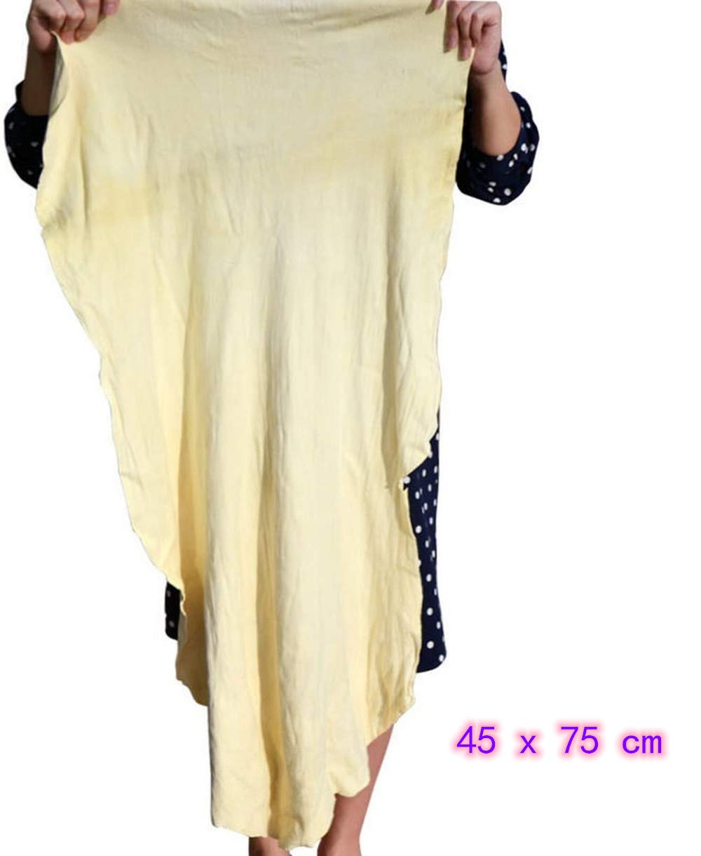 Autocare (1 Pack) Car Natural Chamois Cleaning Cloth, Genuine Deerskin Leather Auto Car Wash Drying Towel,Super Absorbent (45 x 75 cm)