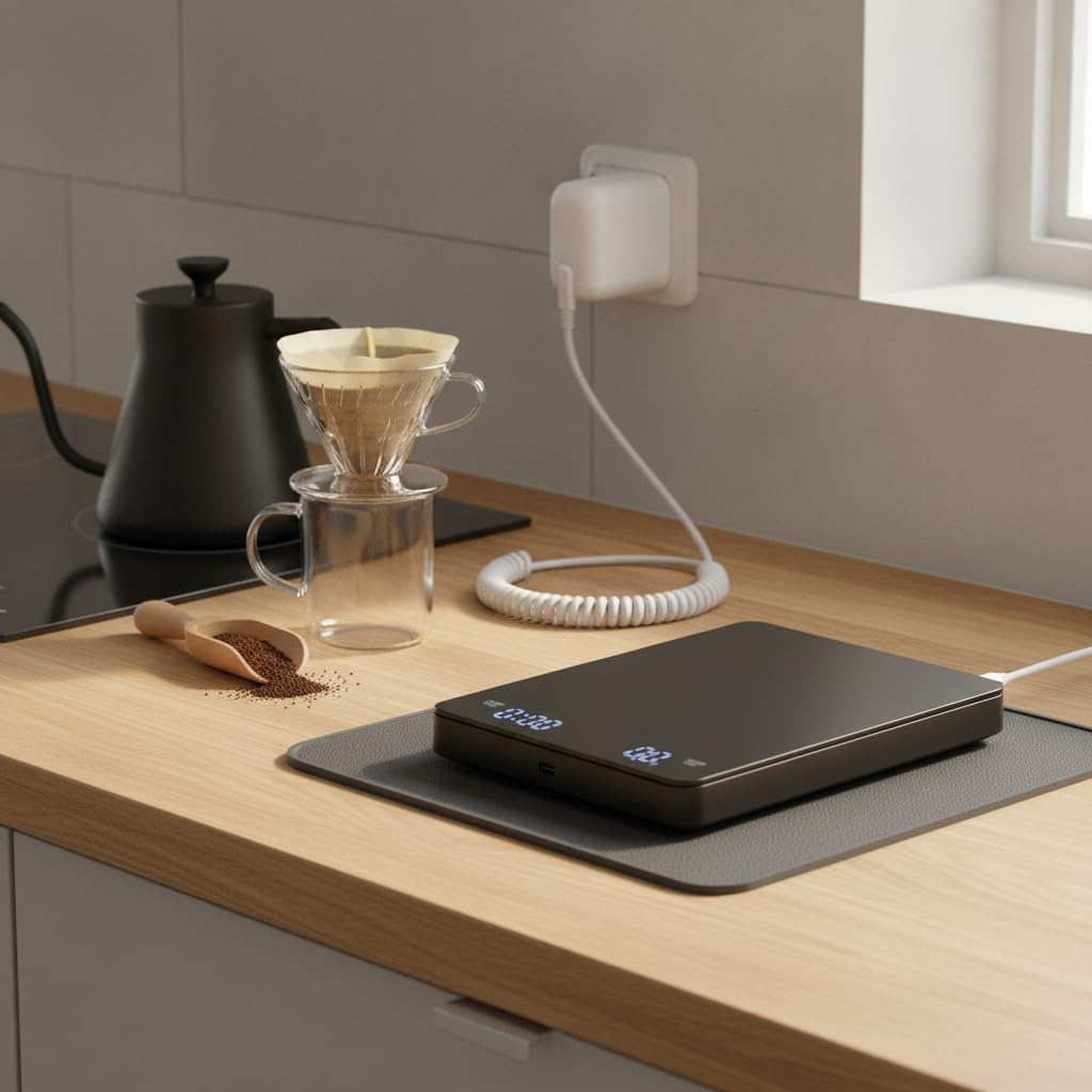 Báscula para Café, Cocina Electrónica, x35 3kg/0.1g con alfombrilla