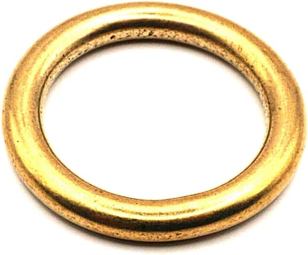 Marukan Brass Imono Ring, Solid Brass, Inner Diameter 0.5 - 1.6 inches (12 - 40 mm), 7 Sizes in all, Brass Metal Fittings, Key Chain and Accessory Connection Hardware Leather Craft