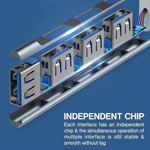 Image of TAG 4-in-1 Type C USB Hub Multiport Adapter, USB Hub with Aluminium Shell, 1 x USB 3.0 & 3 x USB 2.0 for PC, MacBook, Mac mini, iMac, Tablet, and Mobile Phones