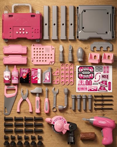 Pink Kids Tool Bench for Girls