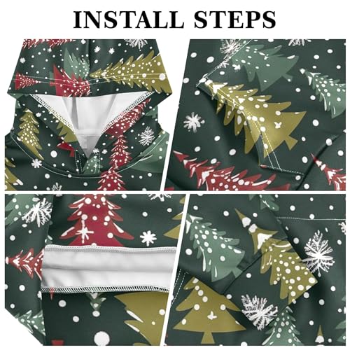 Kids Hoodies Sweaters Christmas Xmas Trees Hooded Sweatshirts with Big Pockets for Boys Girls B04003203