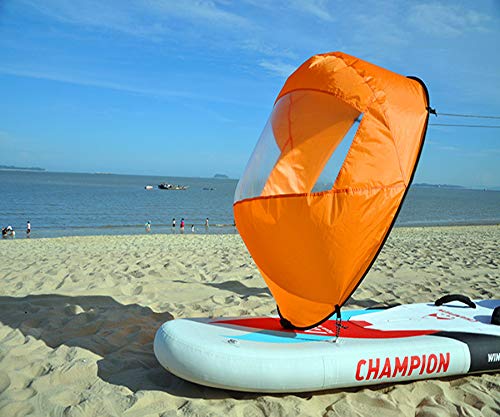 image for Diintor 42inch Wind Sail, Fold-able Downwind Sail for Kayaks, Canoes, 