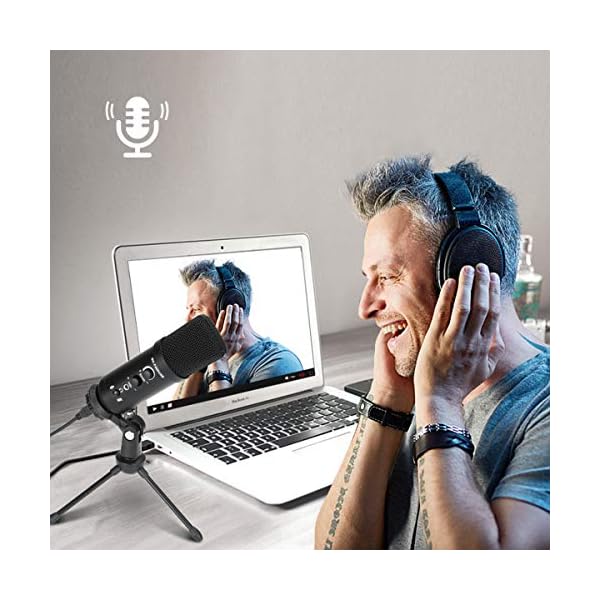 ZHENREN USB Mikrofon, PC Laptop Mikrofon, Kondensator mikrofone, Studioqualität Aufnahme Microphone USB für Podcast… – Bild 5
