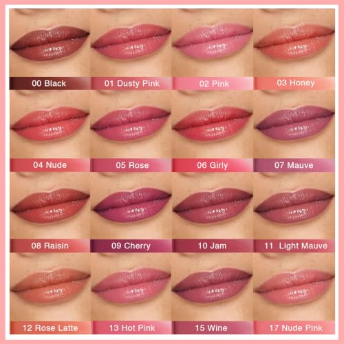 Image of evpct Dark Cherry Jam Honey Lipstick Tinted Lip Balm Oil Stick Women, 10 | Sheer Lightweight, Moisturizing, Shine, Volumizing, Hydrating Nourishing Serum for Glossy Nourished Lips, Cruelty-Free Vegan