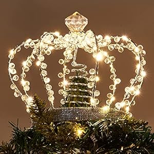Peiduochristmasjeweledcrowntreetopperlightuptreetopperwith60warmwhitelightslargechristmastopperuniquewithmultifunctioncontrollermetalxmastopperdecorationsfortreeplugin Urban Country Home Decor Peiduo christmas jeweled crown tree topper light up tree topper with 60 warm white lights large christmas topper unique with multifunction controller metal xmas topper decorations for tree plug in urban country home decor