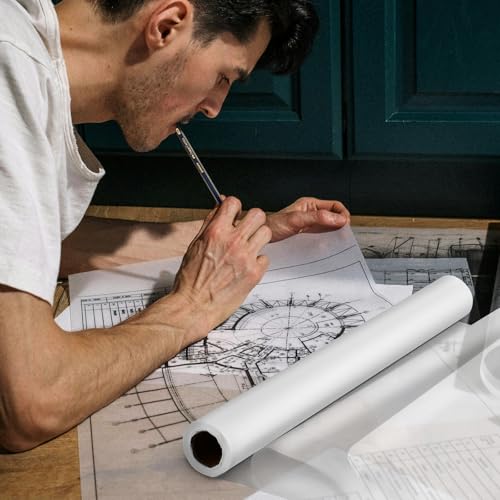 Papel de caligrafía TINEASUR para trazado de moda y rollos de papel blanco 23cm 5