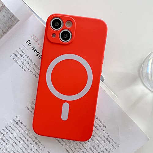 Coque en silicone liquide pour iPhone 14 13 Pro Max : recharge sans fil au bureau