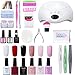 Elite99 Smalto Semipermanente per unghie Kit di Partenza in 6 coloris Gel 48 W LED Lampada UV Nail Dryer Soak Off Topcoat Basecoat Nail Art Tool Set di Adesivi per Manicure Set per Manicure