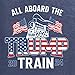 Wild Bobby All Aboard The 2024 Train Political Youth Hooded Sweatshirt, Vintage Heather Navy, X-Large
