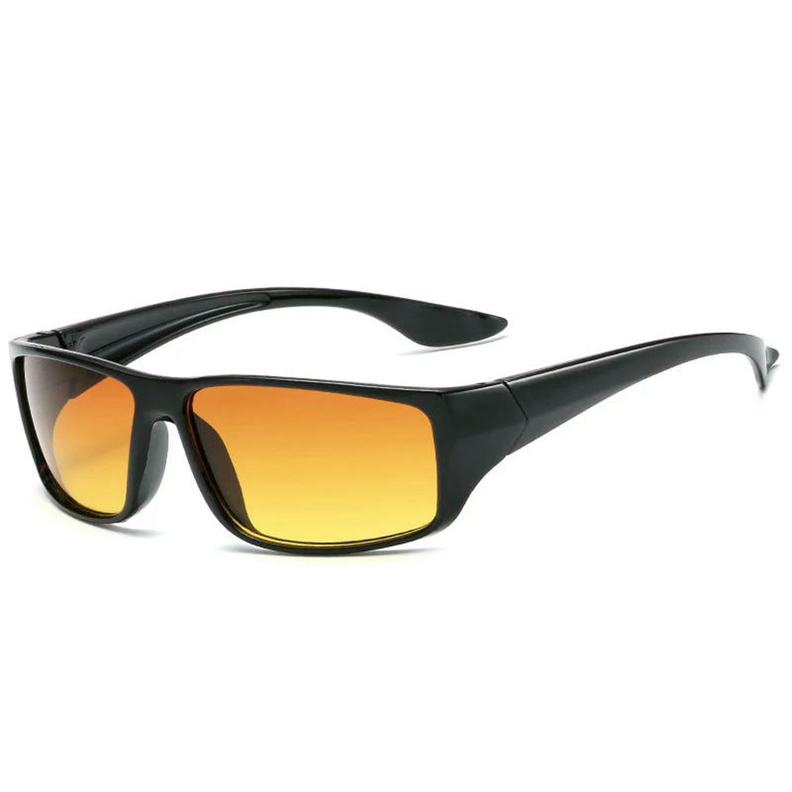 Occhiali da Sole per La Visione Notturna Classici Uomo con Lenti Gialle Antiriflesso Guida Donna Uv400-impostare A-Come Immagine